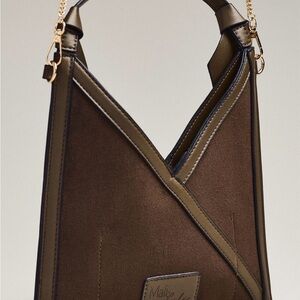 Mali + Lili, Madeline faux suede chocolate crossbody bag from Anthropologie
